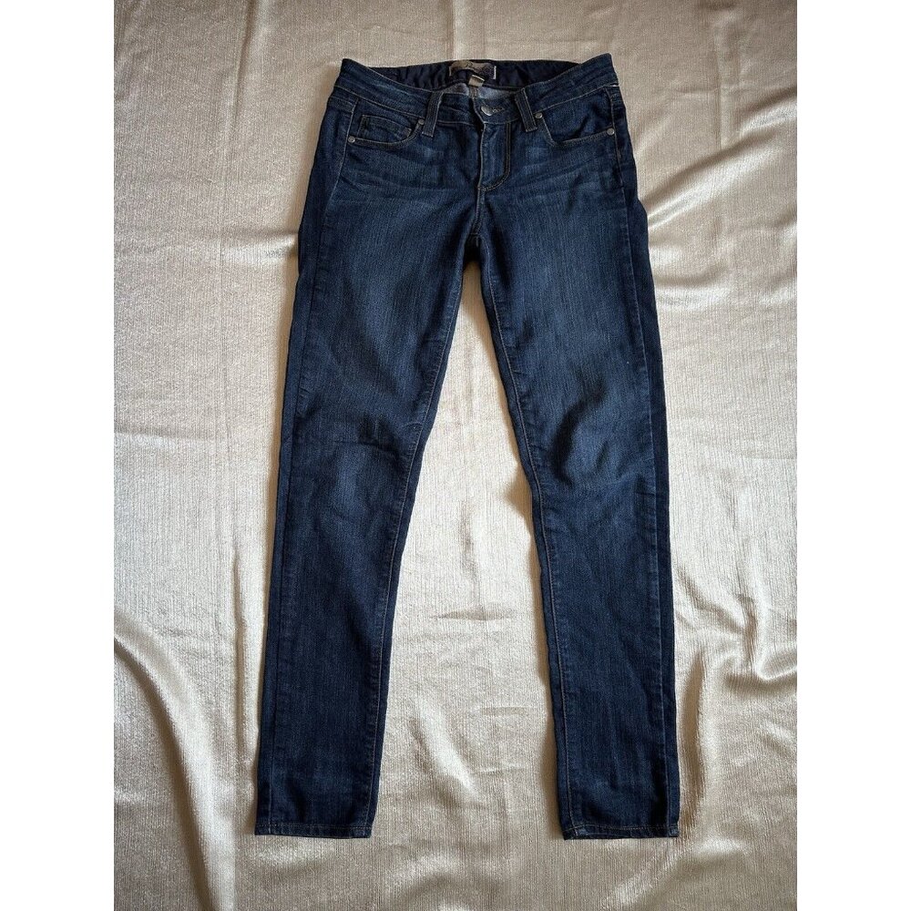 Paige Peg Skinny Jeans Womens Size 25 Stretch Denim Dark Wash Low Rise‎